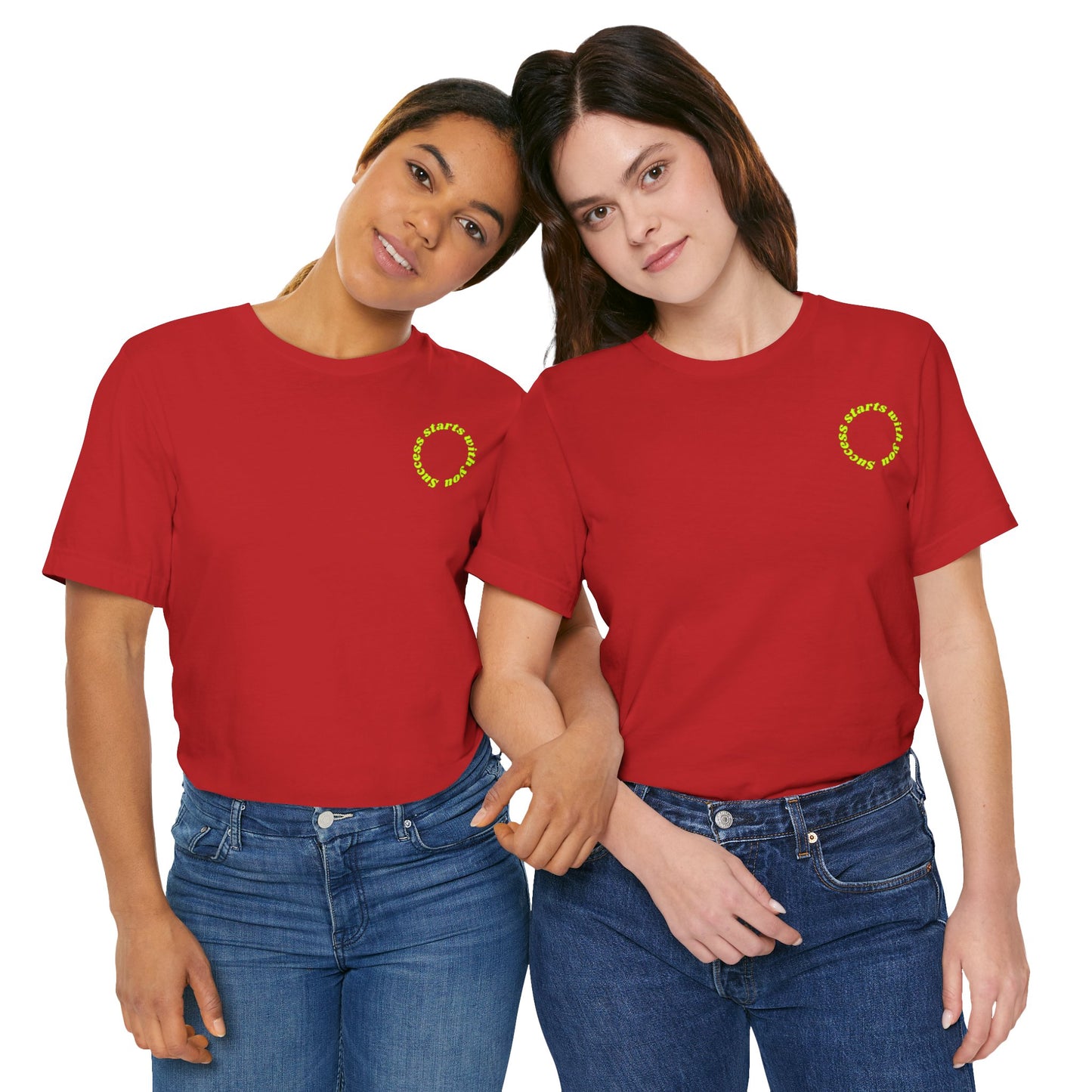 Success Starts With You Gelb Baumwoll T-Shirt