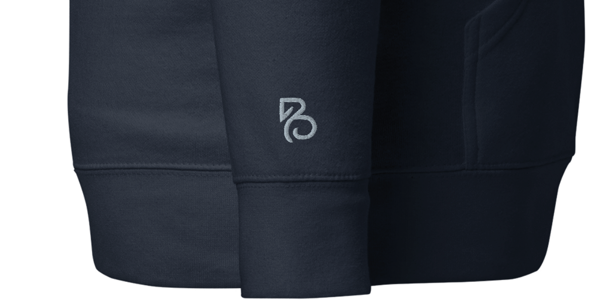 Gestickter schwarzer Adler Premium Hoodie