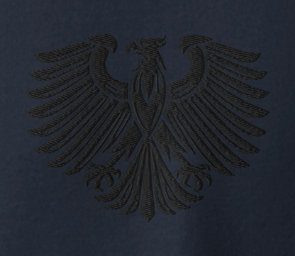 Gestickter schwarzer Adler Premium Hoodie
