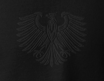 Gestickter schwarzer Adler Premium Hoodie