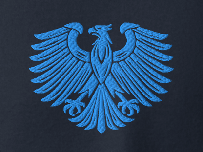 Gestickter blauer Adler Premium Hoodie